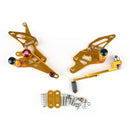 Conjunto traseiro ajustável cnc, apoio para os pés, conjunto traseiro para suzuki gsxr1000 2009-2016, blac genérico