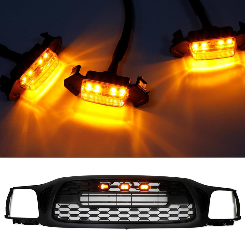 2001-2011 2016-2023 Toyota Tacoma TRD PRO 3 SZTUK Przedni zderzak Maska Grill Światła LED