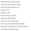 10 stk. konnektor UHF hun SO239 Jack Vindue Crimp RG58 RG142 LMR195 RG400 kabel