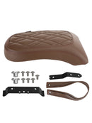 Cojín de asiento trasero de pasajero, malla plana de PU marrón para bicicletas Bmw R18 2020-2022 2021