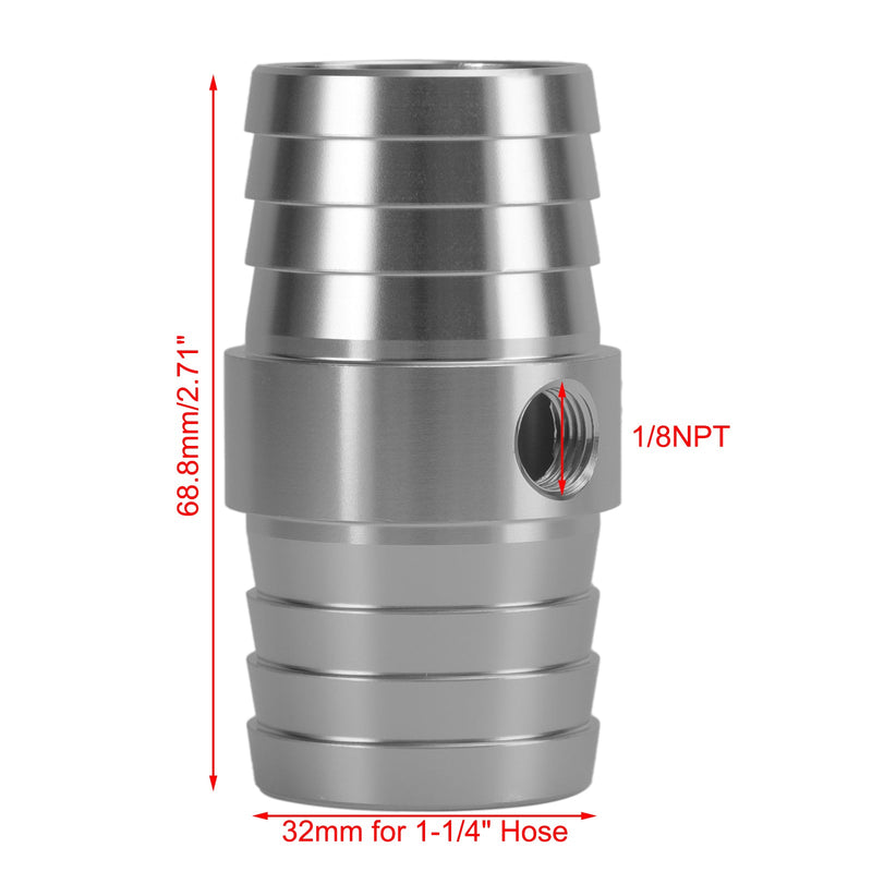 1-1/4" slange med 1/8" NPT dampportadapter Øvre radiator LS erstatningskjølevæske