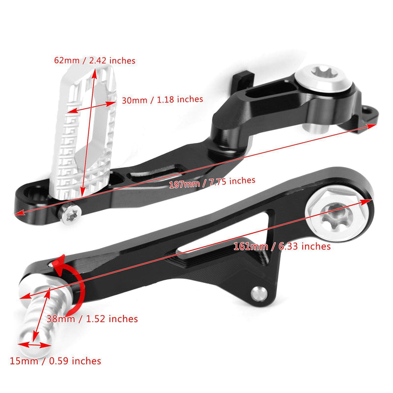 ALU Silver SHIFT LEVER ja JARRUPOLJIN Sopii mallille BMW R1250GS, Adventure 2019+ Generic