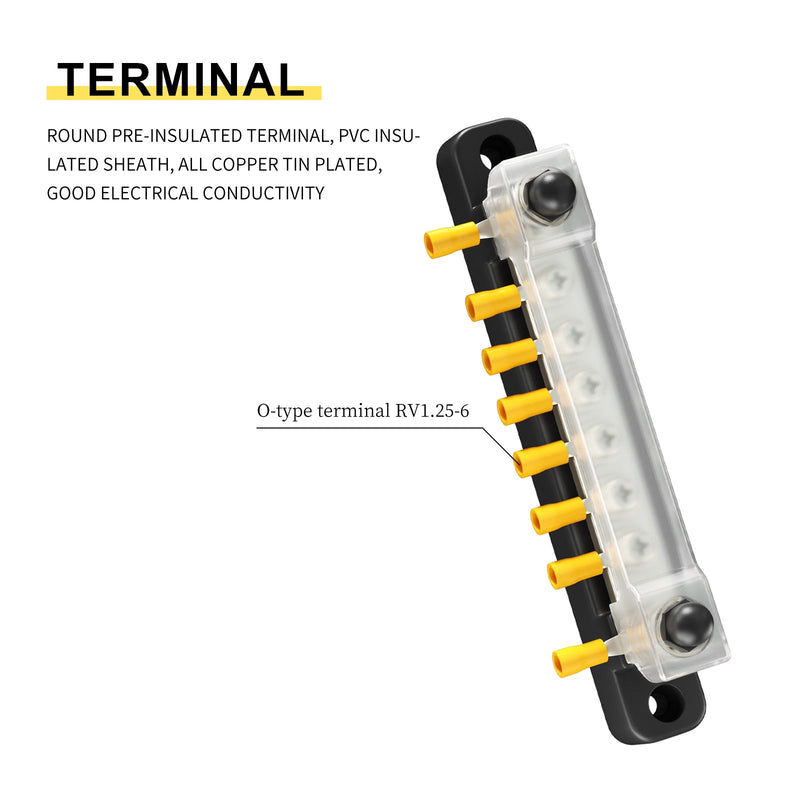 2/4/6/12-Wege-Auto-Sammelschienenblock-Staubschutz-Verteilerterminal für Auto-Marine