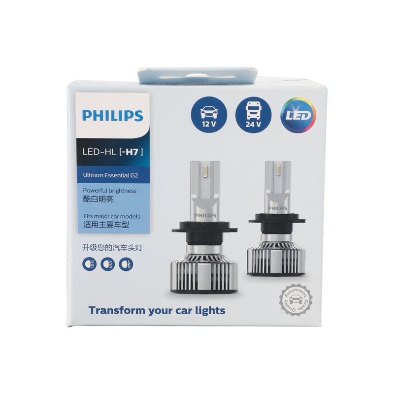 Par de faróis de LED Philips Ultinon Essential G2 H7 20W PX26D 6500K
