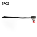 5 stykker normalt lukket Momentan selvnulstilling af trykknap-nulstillingskontakt med ledning rød