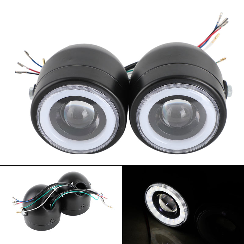 Faro LED doble doble de 4,33 pulgadas, Universal, Chopper, Bobber, Cafe Racer, motocicleta genérica