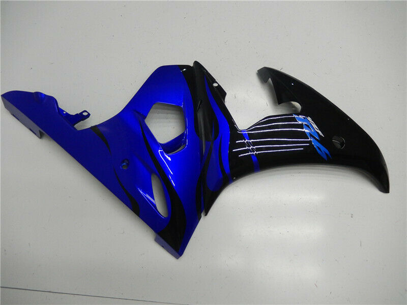 Verkleidungs-Einspritz-Kunststoff-Set passend für Yamaha 2003 2004 YZF R6 Blau Schwarz Generisch