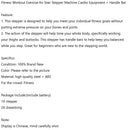 Fitness Workout Øvelse Air Trappe Stepper Machine Cardio Udstyr + Styr