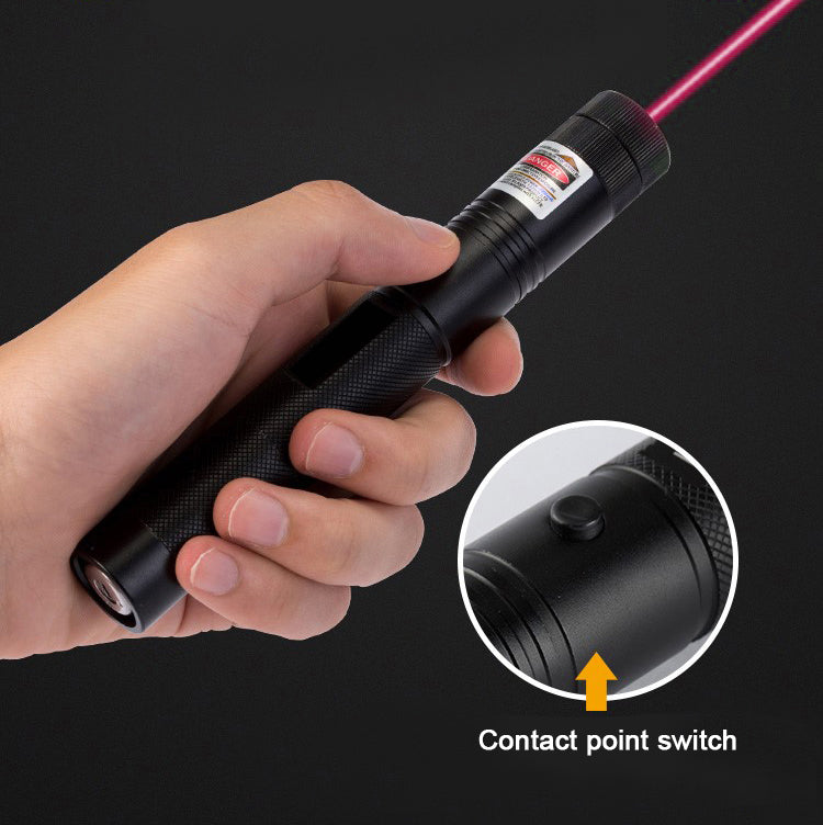 Caneta ponteiro laser vermelha 650nm feixe visível luz laser + 18650 + carregador