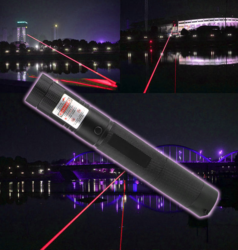 Puntero láser rojo de 650 nm Luz de haz visible Lazer + 18650 + Cargador