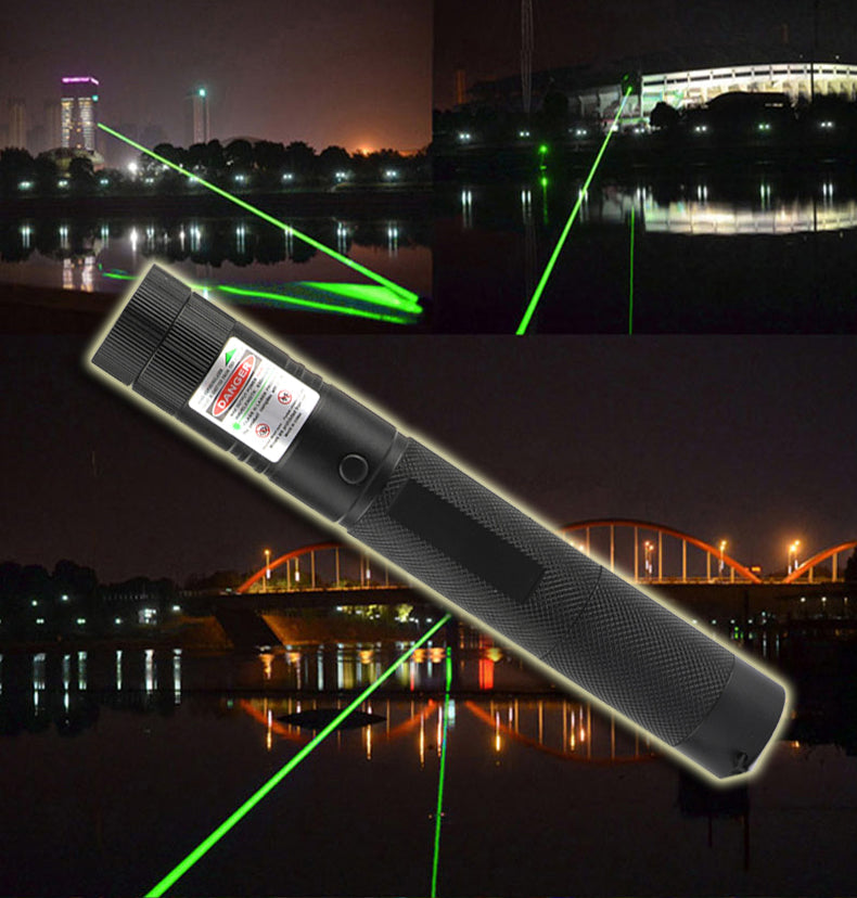 500 Meilen 532 nm 303 grüner Laserpointer sichtbarer Lichtstrahl Lazer Pen + 18650 + Ladegerät