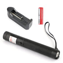 650nm Red Laser Pointer Visible Beam Light Lazer + 18650 + Oplader