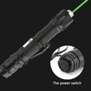 Militær 532nm grøn laserpointer synlig stråle + batteri + stjernedæksel