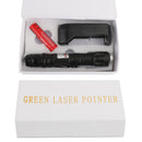 Militær 532nm grøn laserpointer synlig stråle + batteri + stjernedæksel