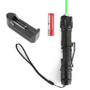 Militær 532nm grøn laserpointer synlig stråle + batteri + stjernedæksel