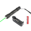 Militær 532nm grøn laserpointer synlig stråle + batteri + stjernedæksel