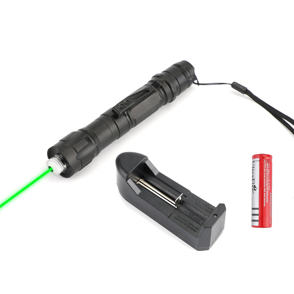 Militärischer 532 nm grüner Laserpointer sichtbarer Strahl + Batterie + Sternkappe