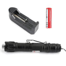 Militær 532nm grøn laserpointer synlig stråle + batteri + stjernedæksel