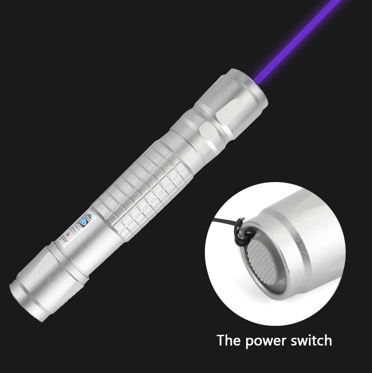 Tactical 5mW 405nm Blue-Violet 18650 Laser Pointer Pen Visible Beam Light Laser