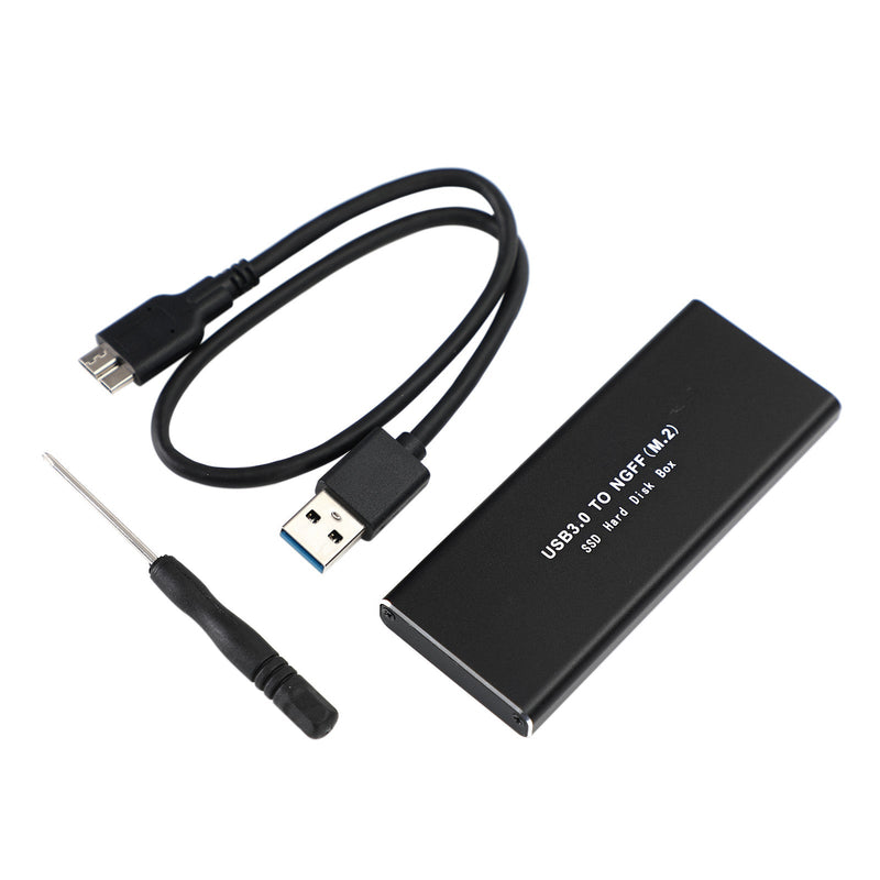 M.2 NGFF SSD SATA para USB 3.0 Caixa de armazenamento de gabinete de disco rígido de alumínio