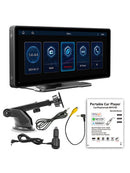 Reproductor MP5 inalámbrico Carplay Bluetooth Radio Estéreo FM de 10,26 pulgadas + cámara 4 LED