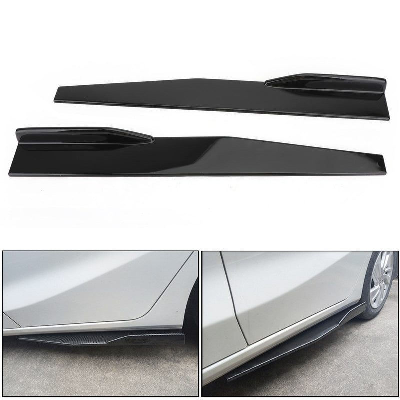 Paar 86 cm Auto glänzend schwarze Seitenschweller Rocker Splitter Diffusor Winglet Wings Generic