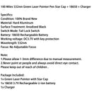 Militær 532nm grøn laserpointer synlig stråle + batteri + stjernedæksel