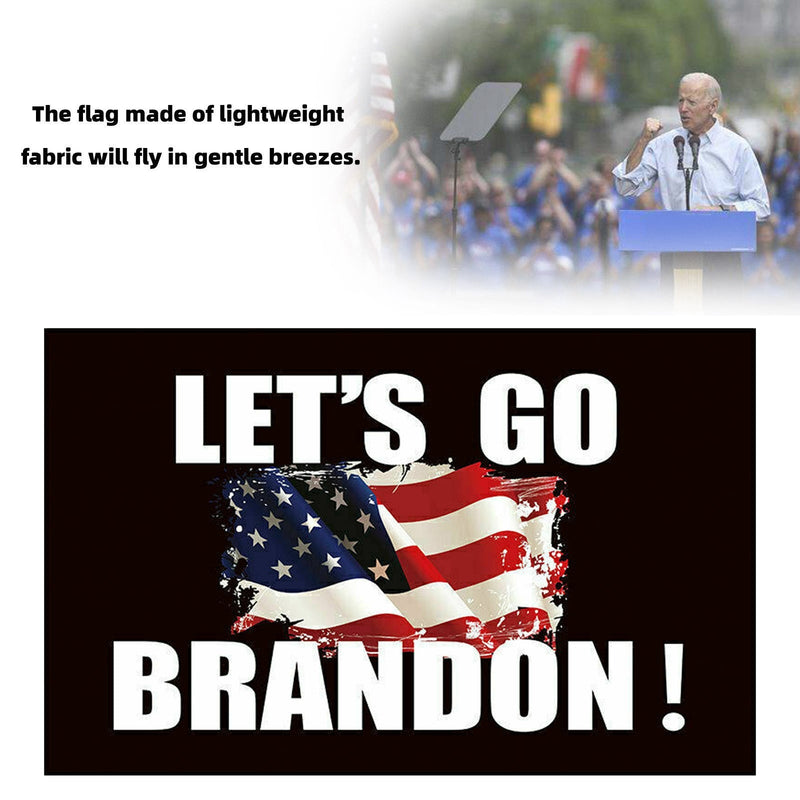 Bandera de Let's Go Brandon, bandera anti-FJB Biden con citas para jardín, bandera de 3x5 pies