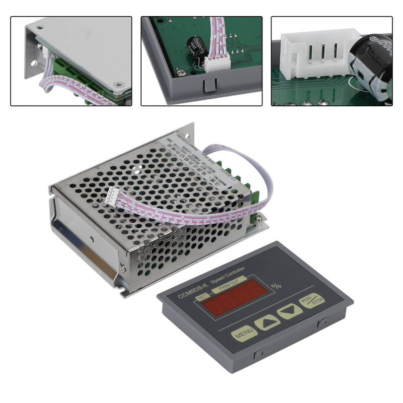 Controlador de velocidade do motor 12-80V 30A PWM DC com painel de exibição digital