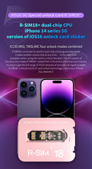 R-SIM 18+ Nano Unlock RSIM Card für iPhone 14 Plus 13 12 Pro Max 11 Pro IOS 16