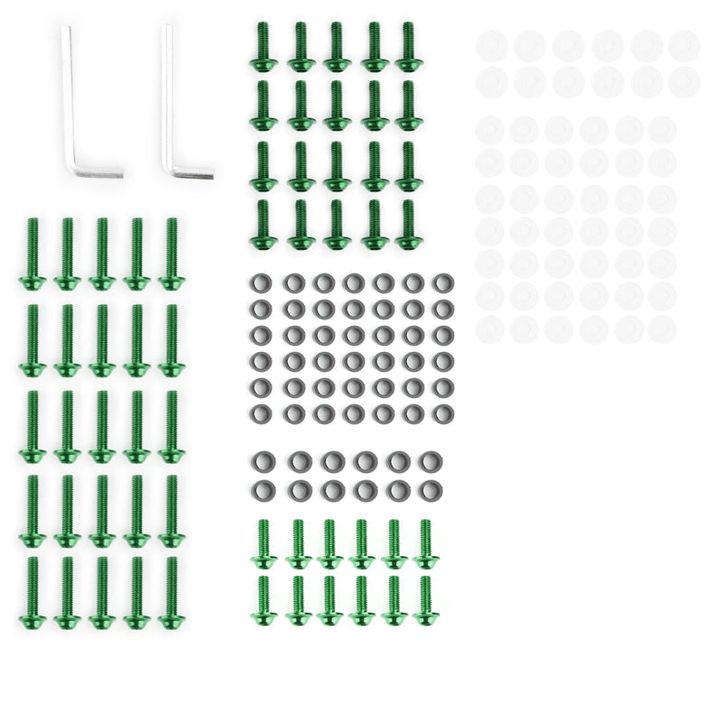 158x fästelement CROBS Bolt Kit motorcykel sportcykel vindruta grön