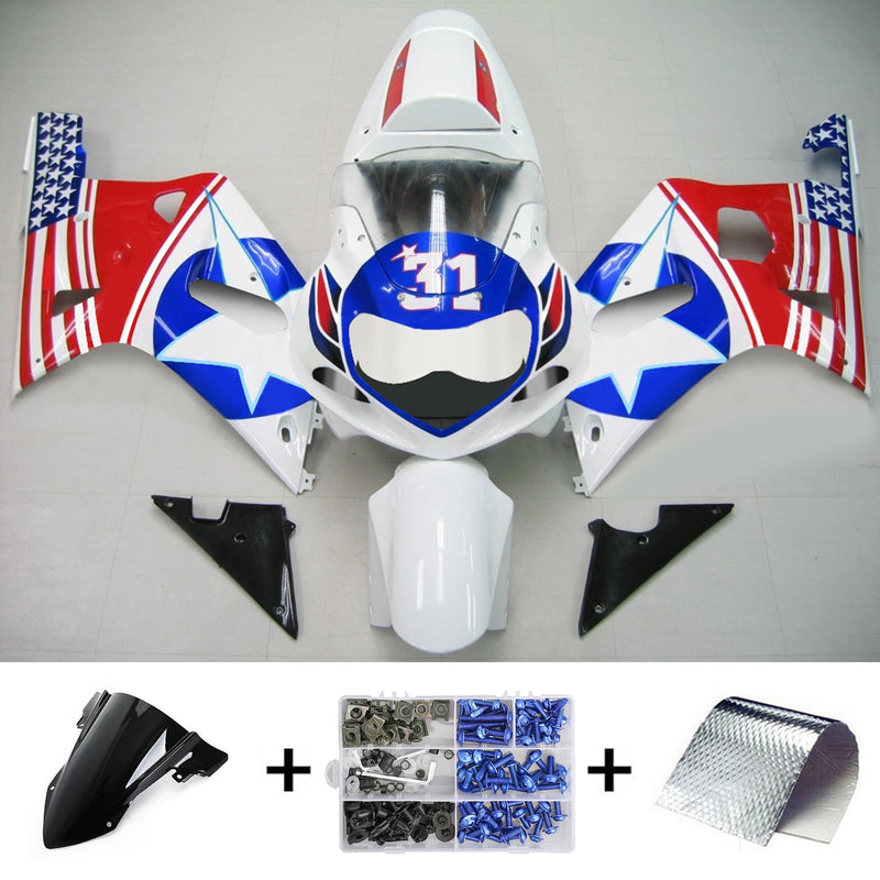 Zestaw owiewek Suzuki GSXR750 2001-2003, korpus, tworzywo sztuczne, ABS