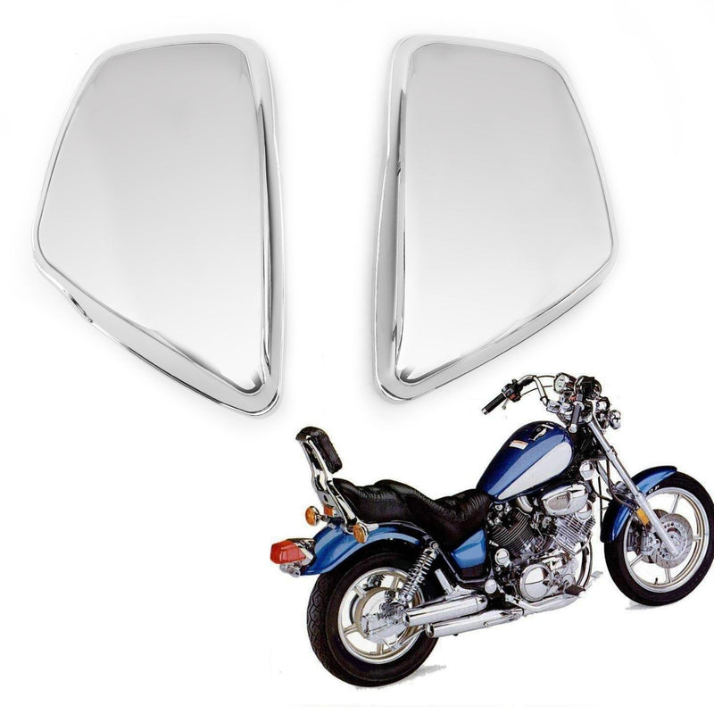 Areyourshop Batterieseitenabdeckung passend für Yamaha ab 1984 XV 700 750 1000 1100 Virago links und rechts