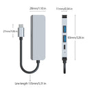 Stacja dokująca z adapterem HUB 4 w 1 na HD USB C USB 3.0 PD Type-C dla komputerów Mac z systemem Windows