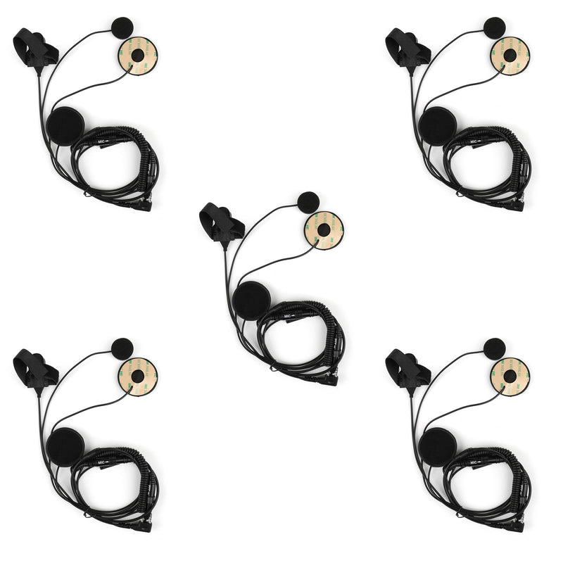 Two Race Radio Motorcycle Tactical PTT Way Hjelm Headset for Kenwood Baofeng