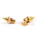 60 kpl kullattu RCA-pistorasia asennusliitin, kotelokanta, punainen, musta