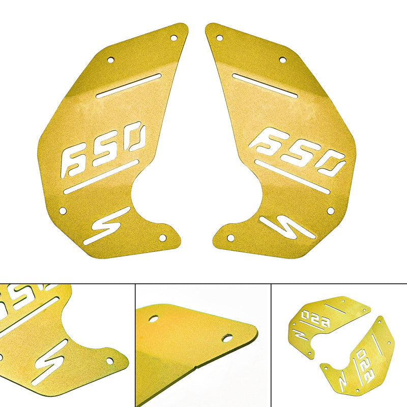 Motorabdeckplatte Seitenverkleidung Gold für Kawasaki Vulcan S En650 Vn650 2015-2022 Cafe