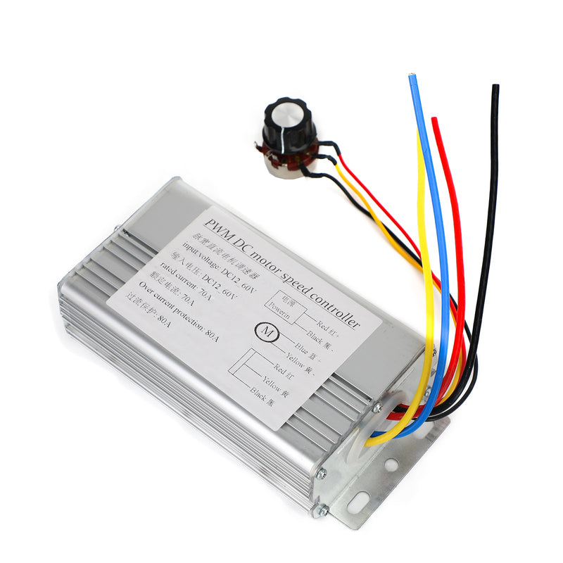 DC 12V 24V 36V 48V 70A 4000W DC Motor PWM Speed Contrine Pinselmotor Controller