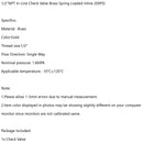 Válvula de pie de retención en línea NPT de 3/4" Latón con resorte cargado con filtro 200 PSI