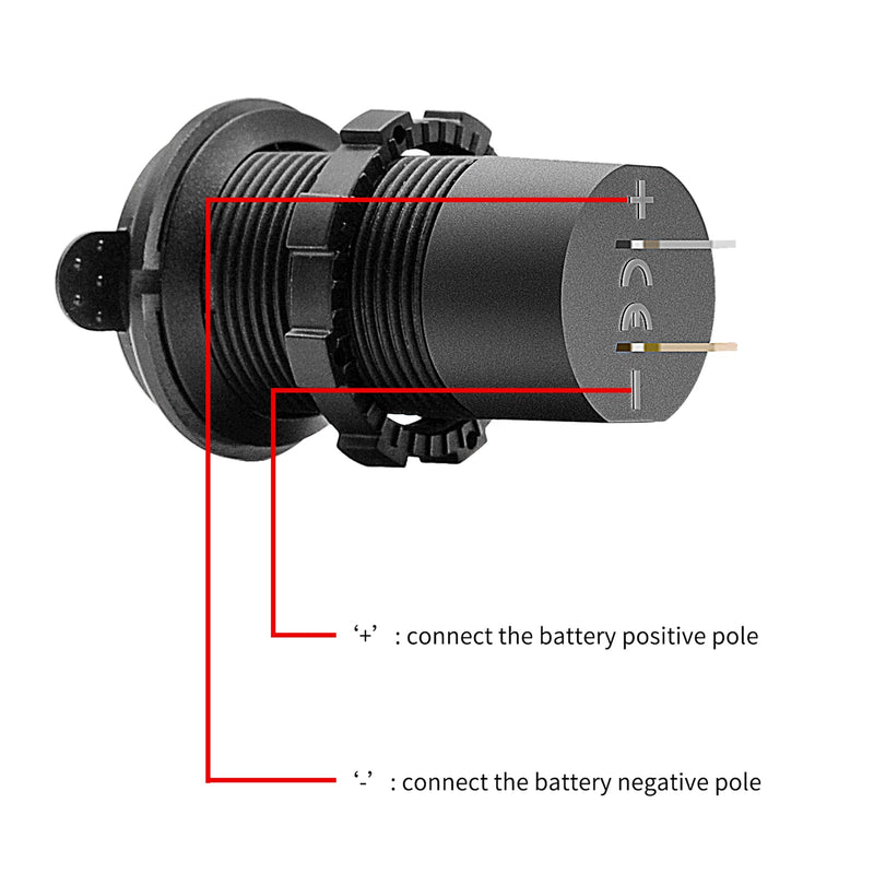 Suporte de extensão de carregador de telefone 60 W Qc4.0 para motocicleta preto C genérico