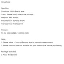 ABS frontrute i plast for KAWASAKI Z1000SX 2020-2023 generisk