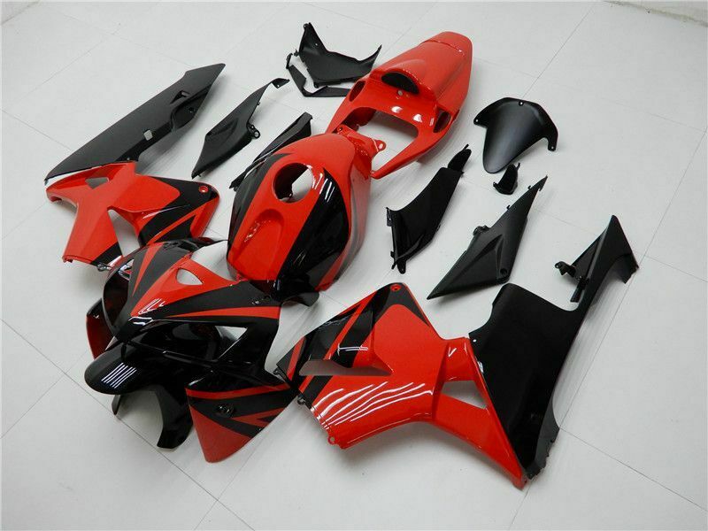 Verkleidungsset passend für Honda CBR600RR 2005 2006, rote Karosserie, ABS, schwarz, rot, generisch