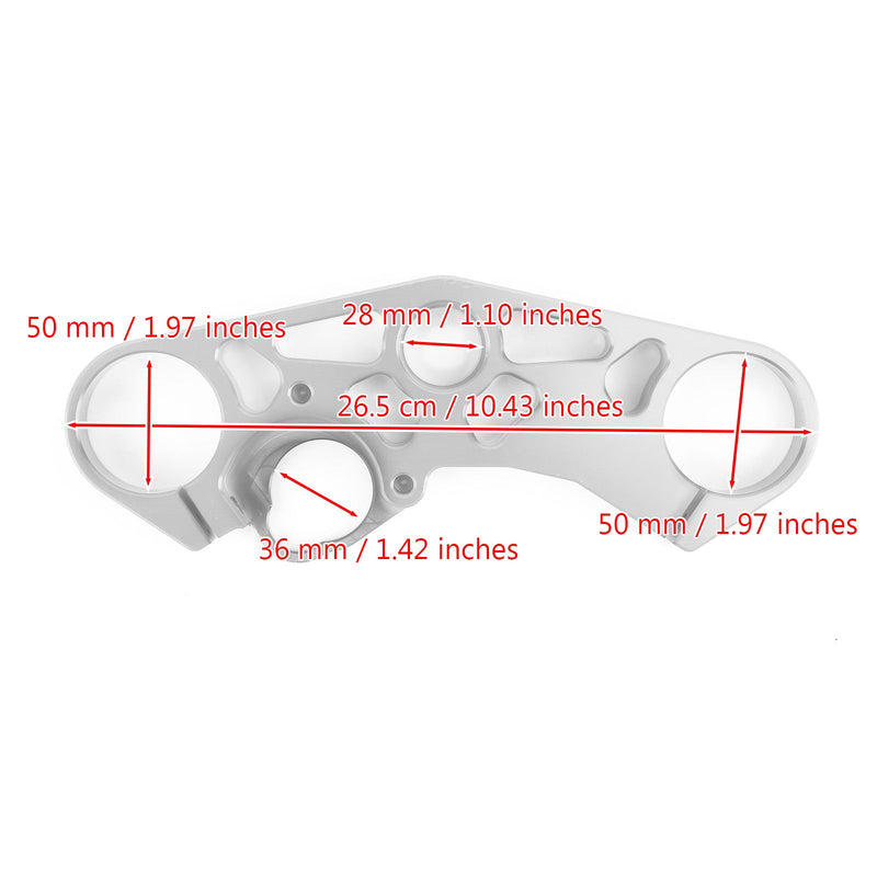 SUZUKI GSXR 600 750 1000 sænkende front tredobbelt klemme øvre øvre klemme