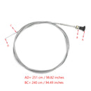 Cabo de estrangulamento push pull universal 96'' para Oregon Conduit Go Kart Cabo de acelerador genérico