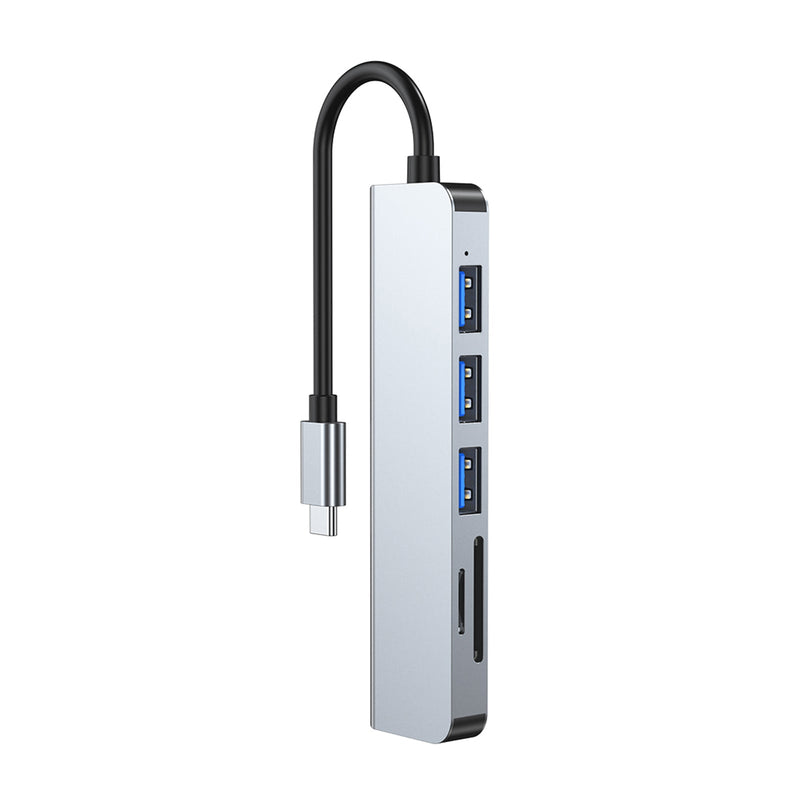 6 i 1 USB-C Type C HD-utgang 4K USB 3.0 HD Adapter HUB Multifunksjonsdokking