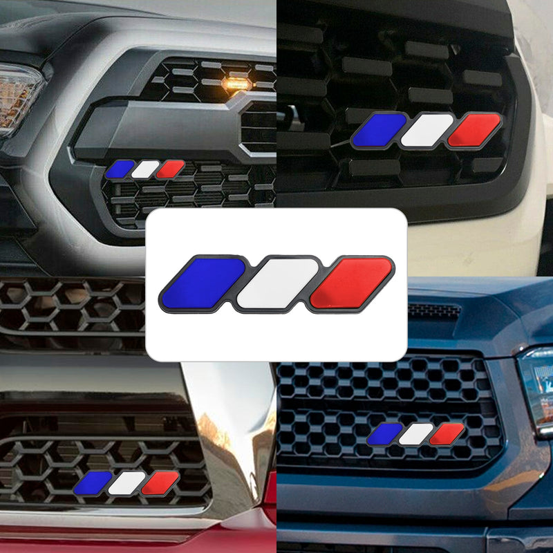 Tri-color Grille Badge Emblem Biltillbehör för Toyota Tacoma TRD Tundra RAV4