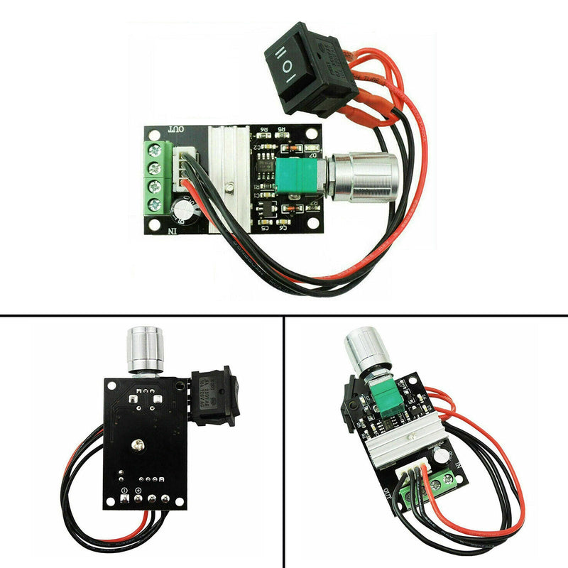 Controlador de interruptor de velocidad del motor de CC 3A 10V 12V 24V Control Regulador PWM reversible