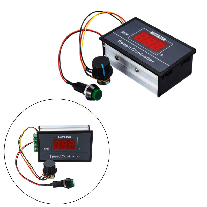 DC6-60V 12V 24V 36V 48V 30A PWM DC motorhastighetsregulator start-stopp-bryter