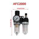 Vzduchový kompresor olejový odlučovač vody filtr Regulační sifon pro AFR2000 AL2000