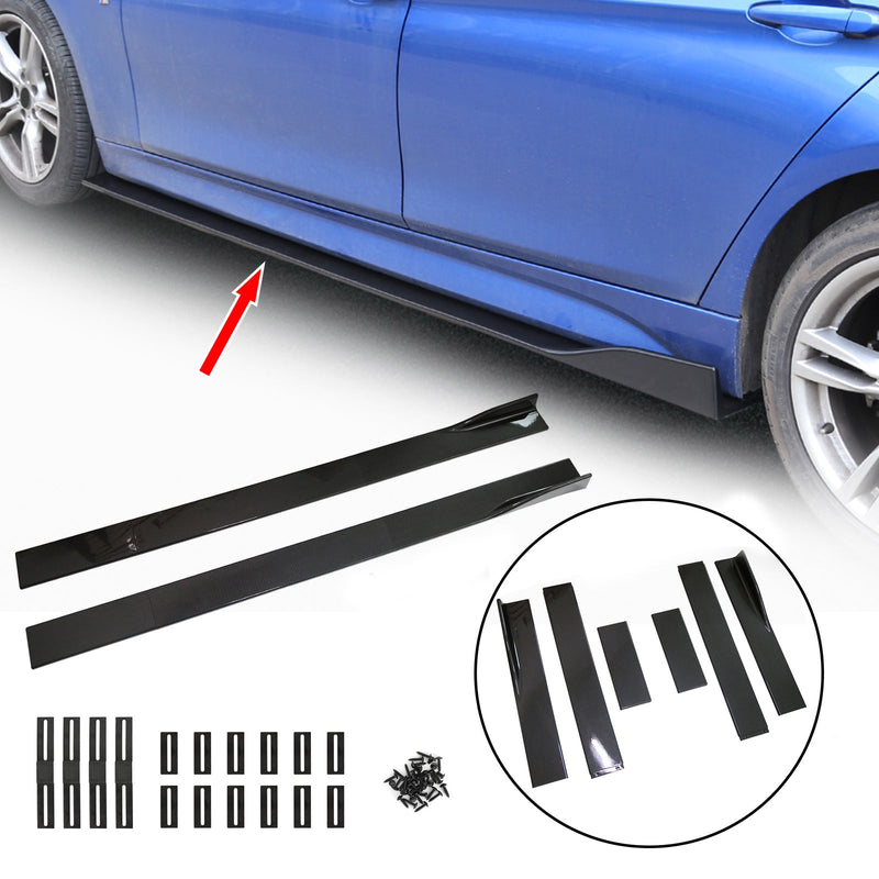 Extensiones de faldón lateral universal de 86,6" Separadores de panel basculante Labio Aspecto de carbono Genérico